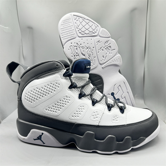 Men's Running weapon Air Jordan 9 White/Black Shoes 037